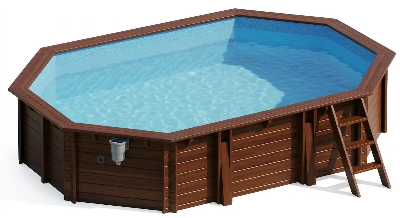 Hanna ovális favázas medence 6,37 × 4,12 m