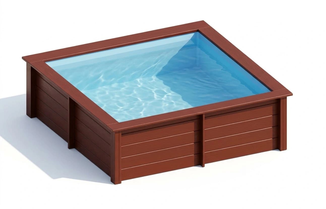 Hanna szögletes favázas medence 2,25 × 2,25 m