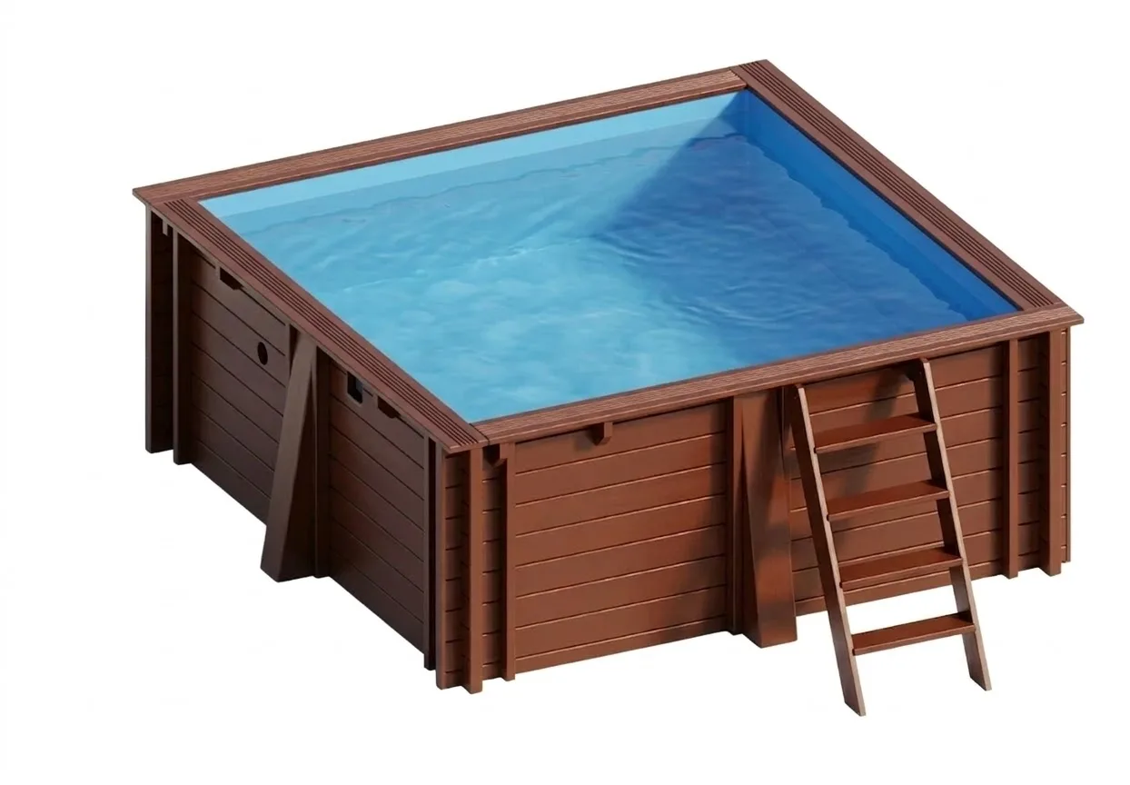 Hanna szögletes favázas medence 3,05 × 3,05 m